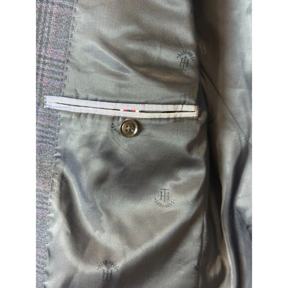 Tommy Hilfiger Conrad Men’s Size 40S Navy Pink Plaid Modern Fit Blazer NWT - Picture 8 of 8